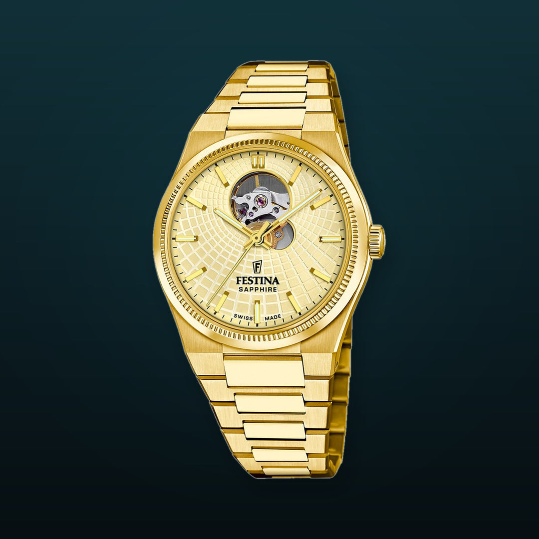 Rive Open Heart Beige / Stainless Steel Beige Dial