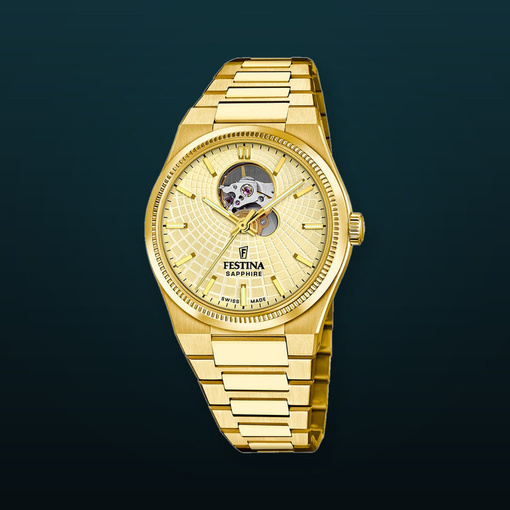 Rive Open Heart Beige / Stainless Steel Beige Dial