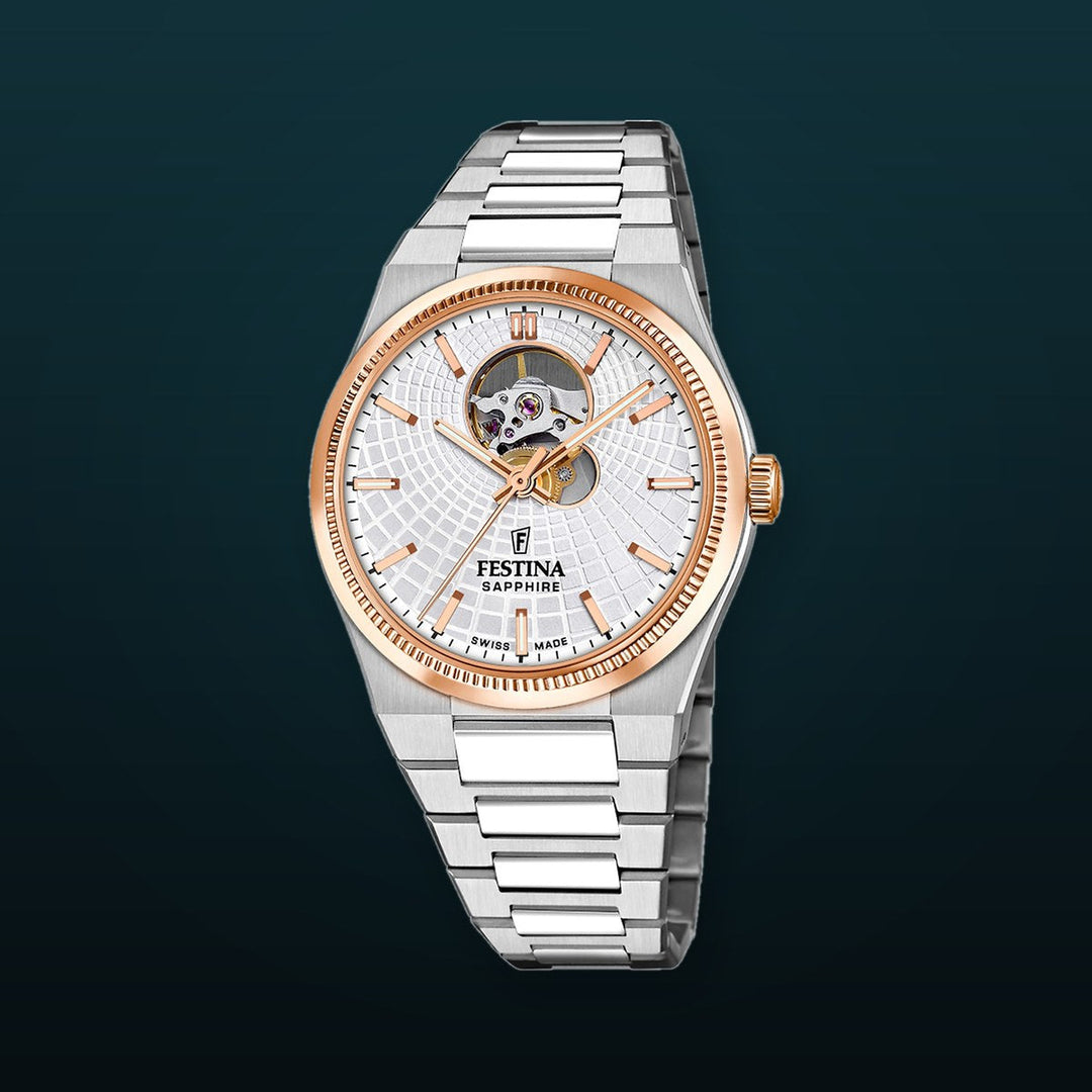 Riv Open Heart Silver / Stainless Steel | Silver Dial