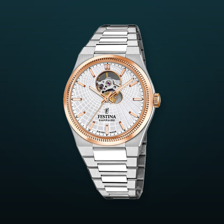 Riv Open Heart Silver / Stainless Steel | Silver Dial