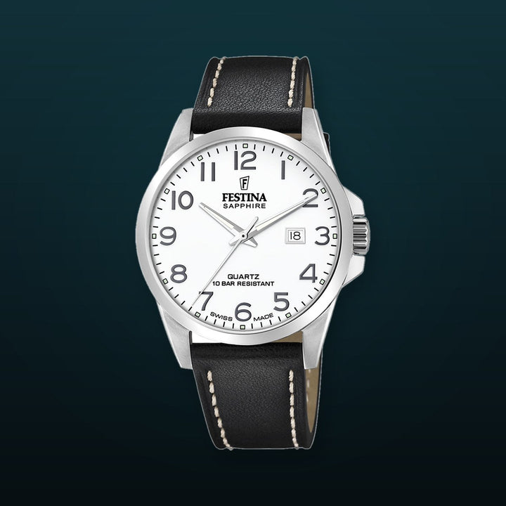 Classic Silver / Leather Silver Dial