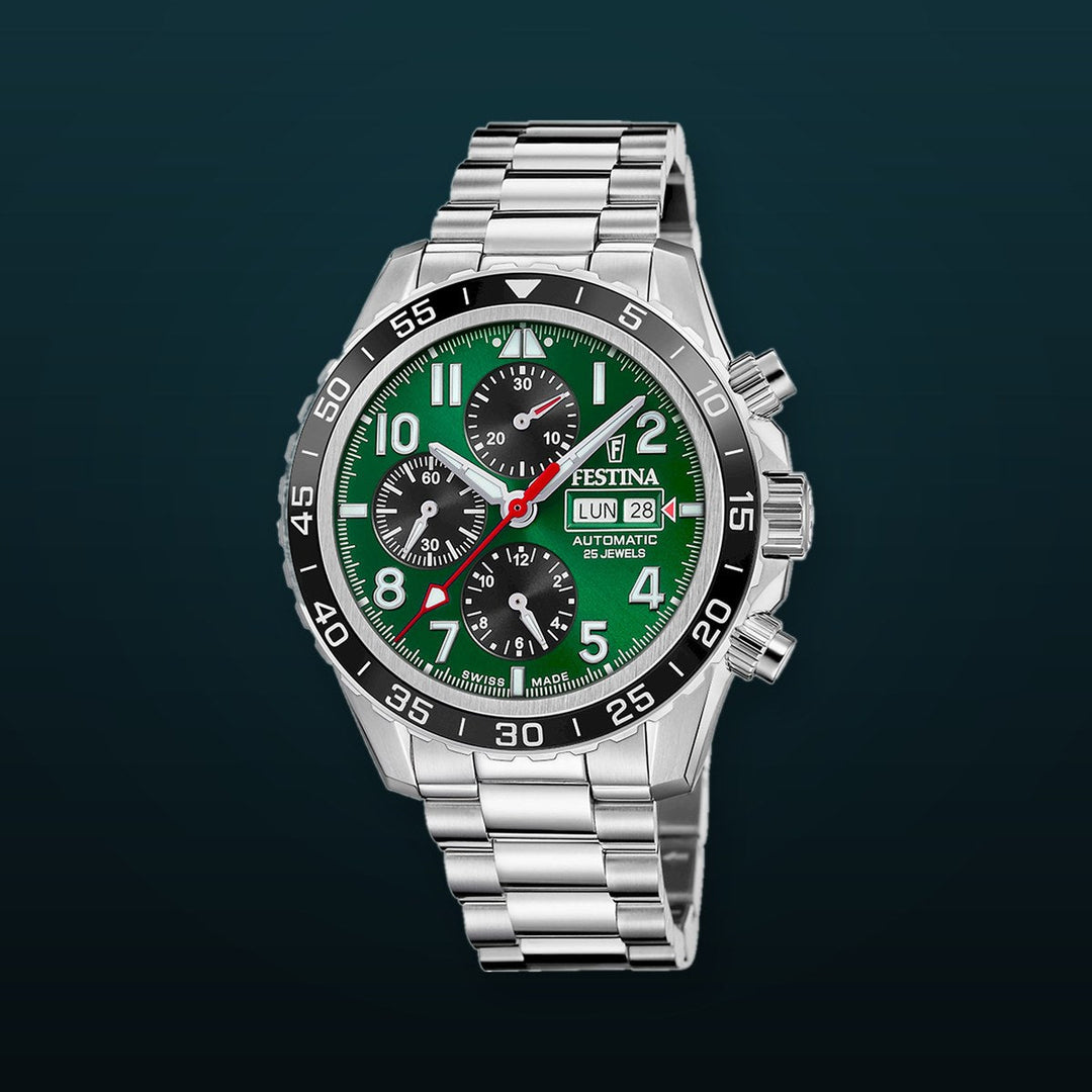 Aviator North Chrono Green / Stainless Steel | Green Dial