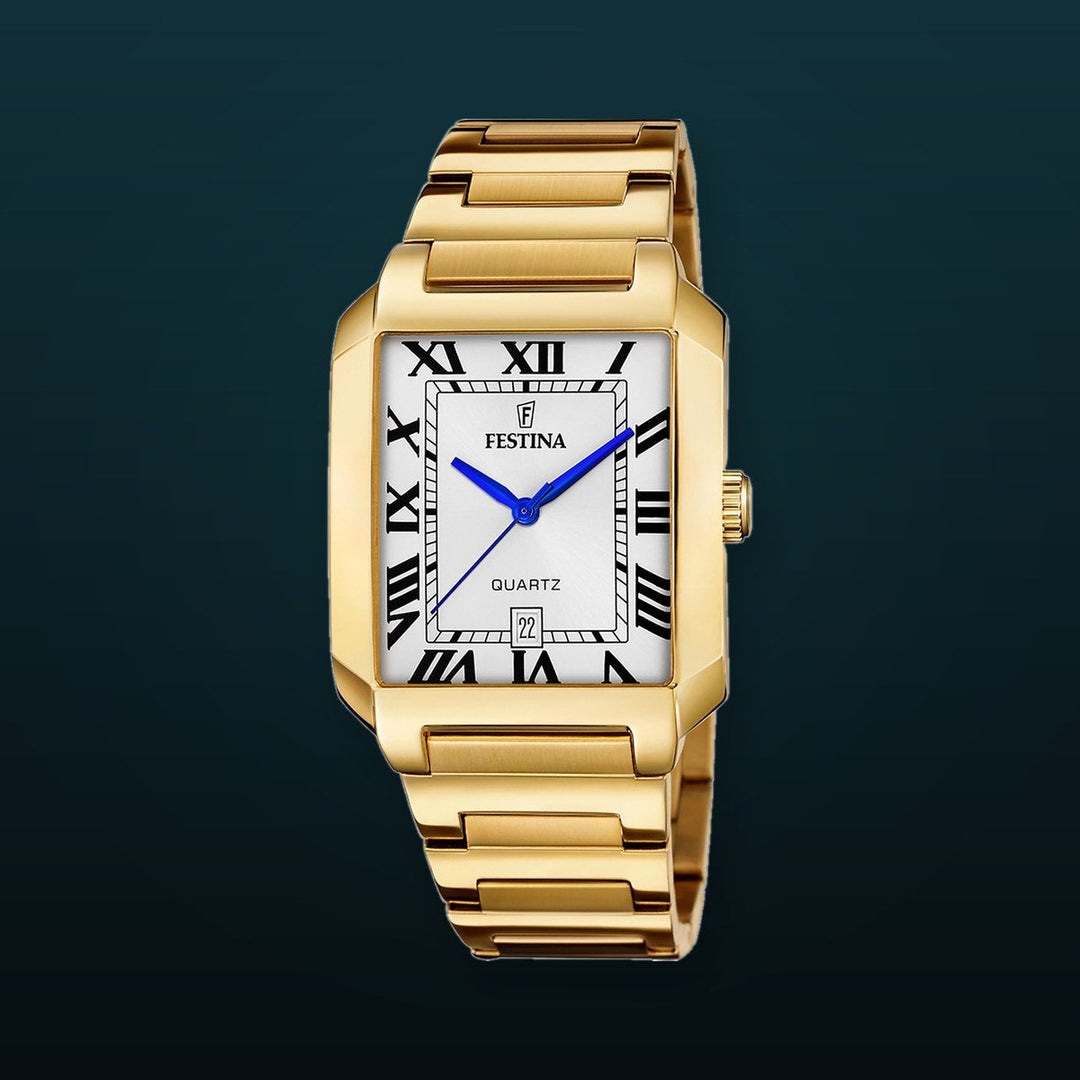 ON THE SQUARE White / Stainless steel White Dial