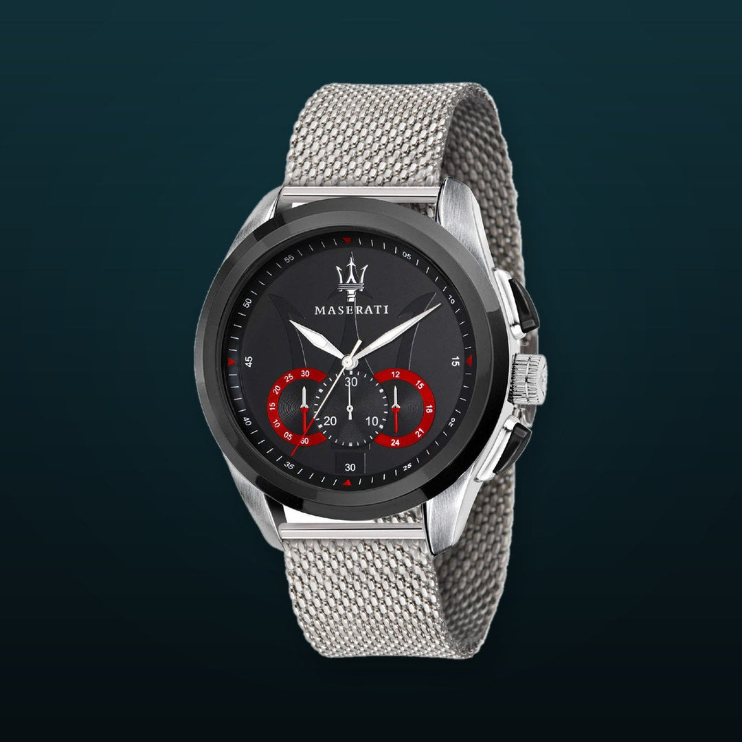 TRAGUARDO Black / Stainless Steel Black Dial