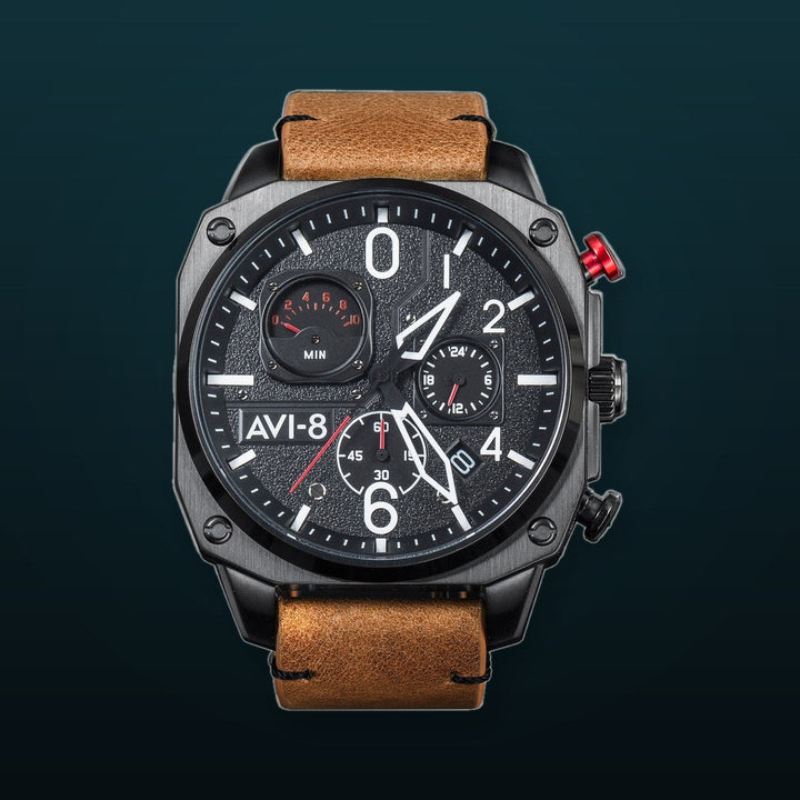 Hawker Hunter Retrograde Chronograph | Black Dial