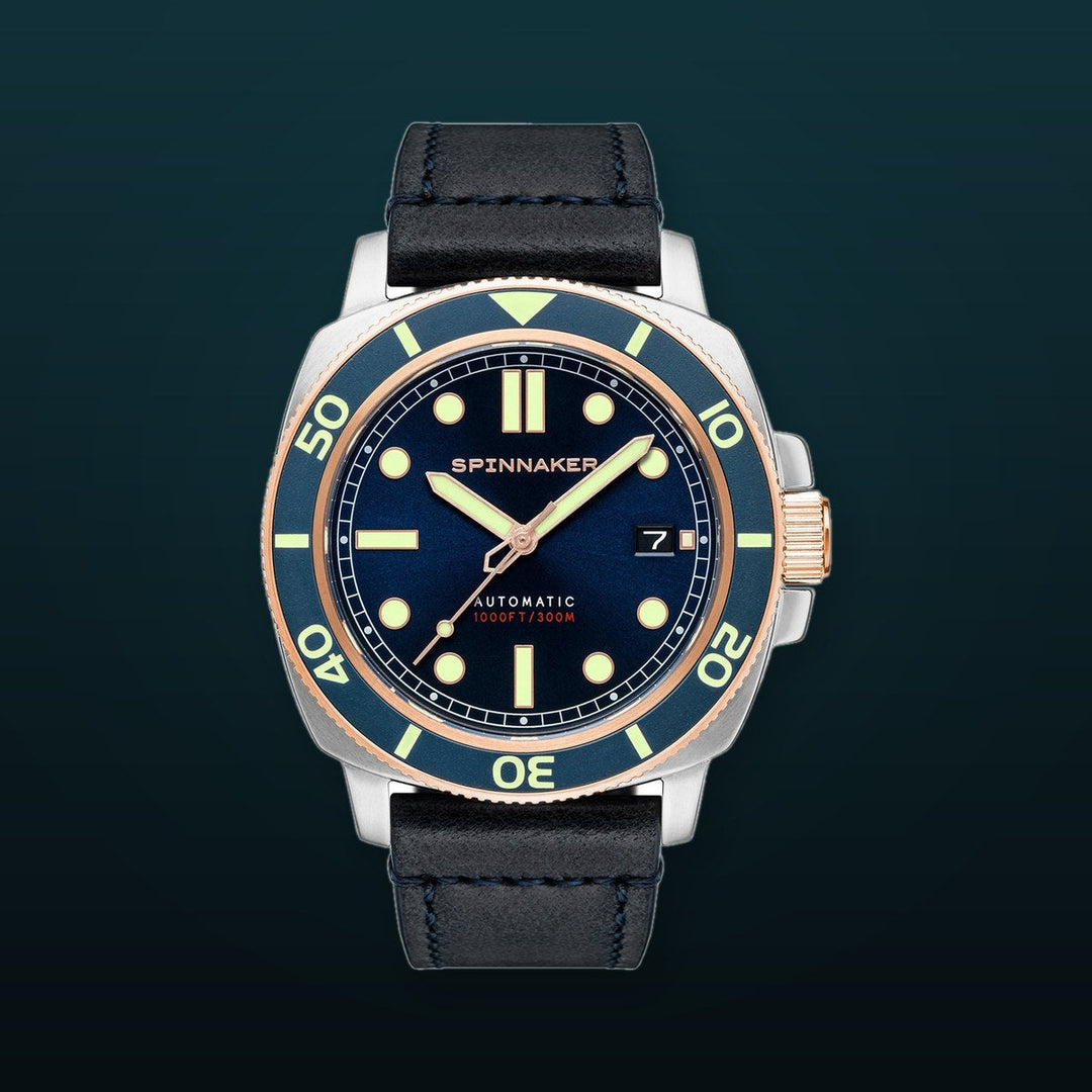 Spinnaker Hull Diver Automatic Blue / Leather | Blue Dial