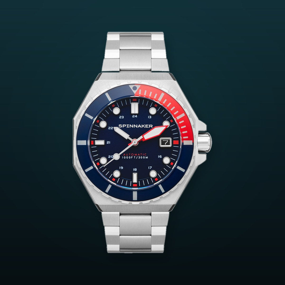 Dumas Blue Dial / Red / Stainless Steel | Blue Dial