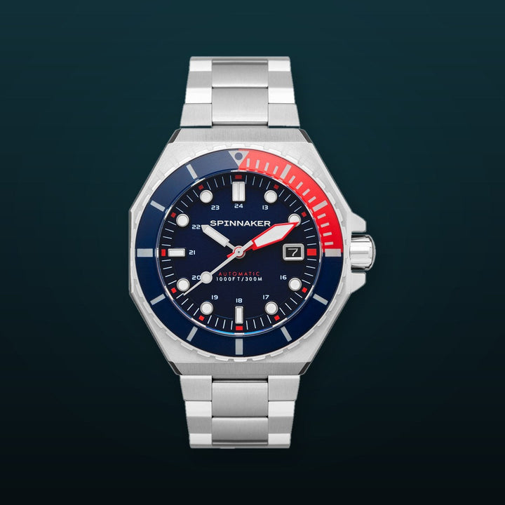 Dumas Blue Dial / Red / Stainless Steel | Blue Dial