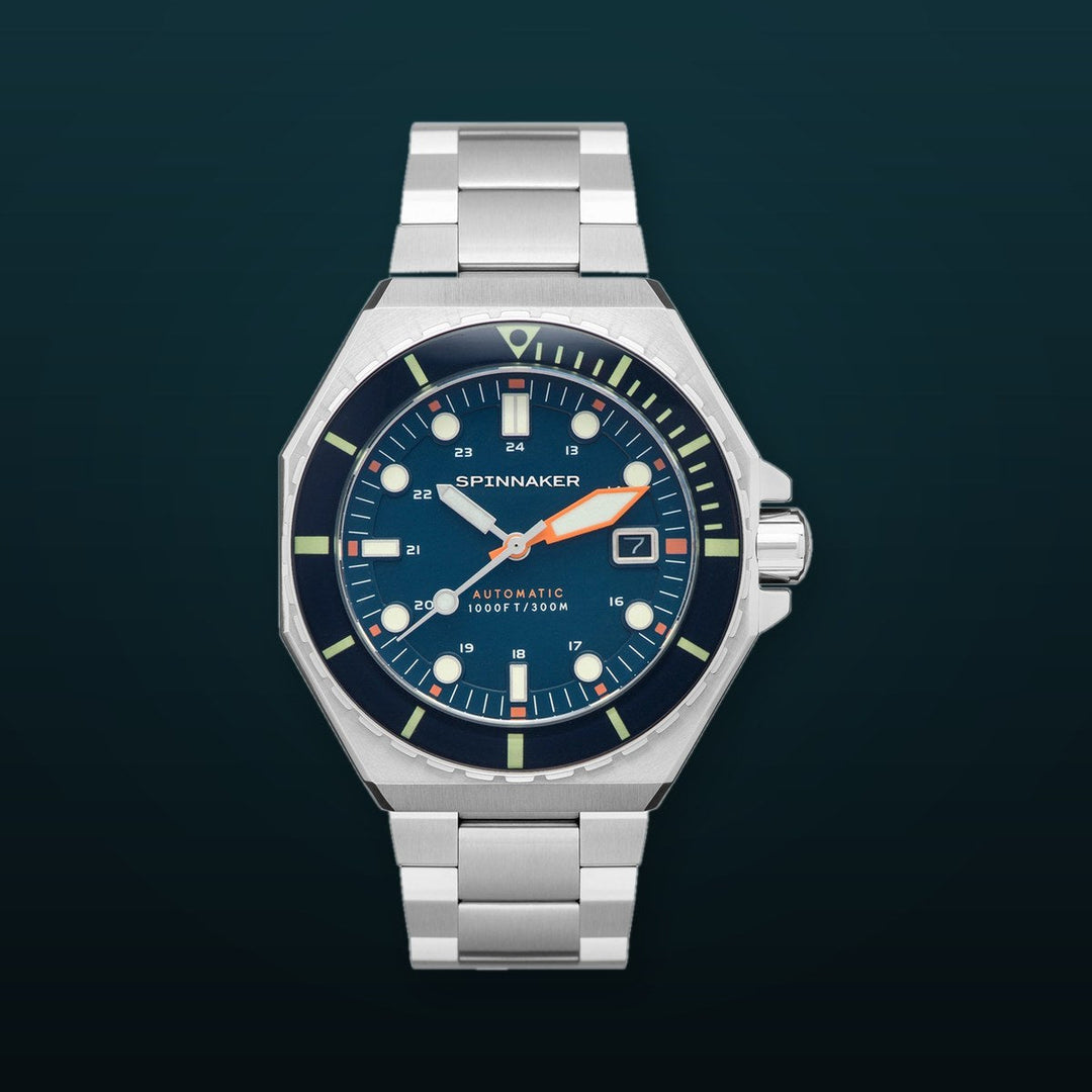 Dumas Blue / Orange / Stainless Steel | Blue Dial