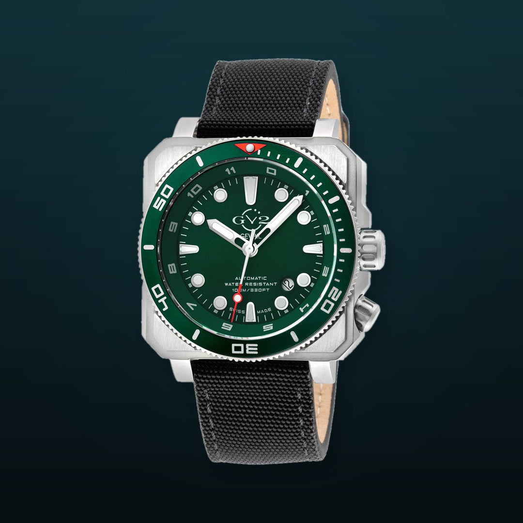 XO Submarine Sellita SW200 rotating bezel Green dial  Divers watch