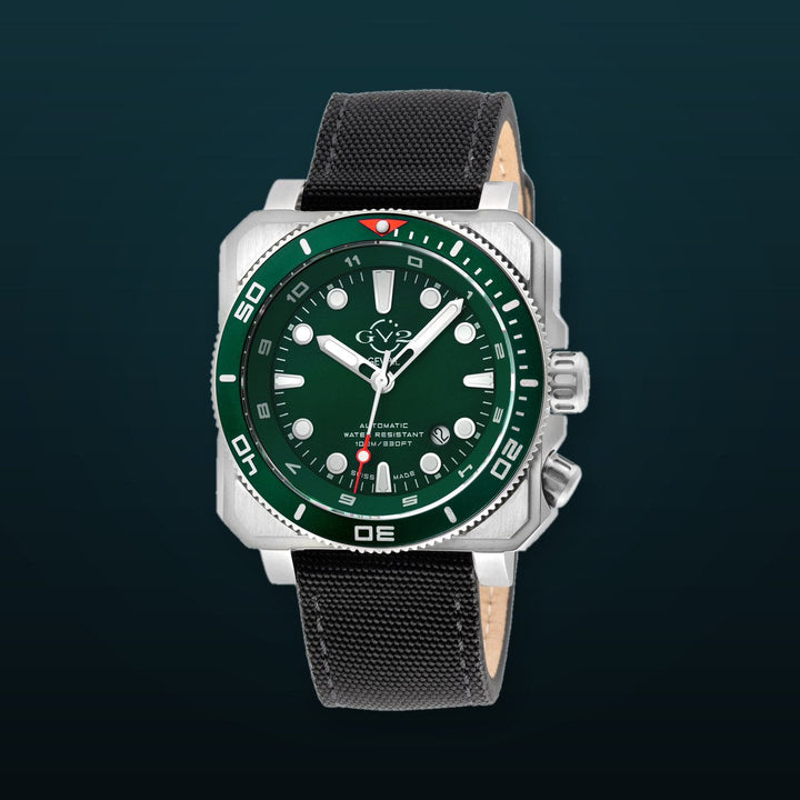 XO Submarine Sellita SW200 rotating bezel Green dial  Divers watch