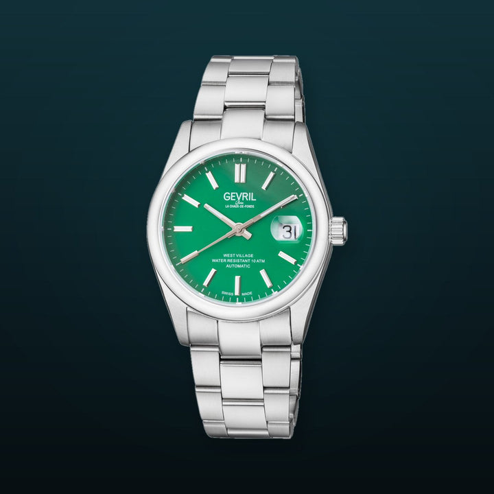 West Village Gevril Sellita SW200 Swiss Automatic Steel Watch