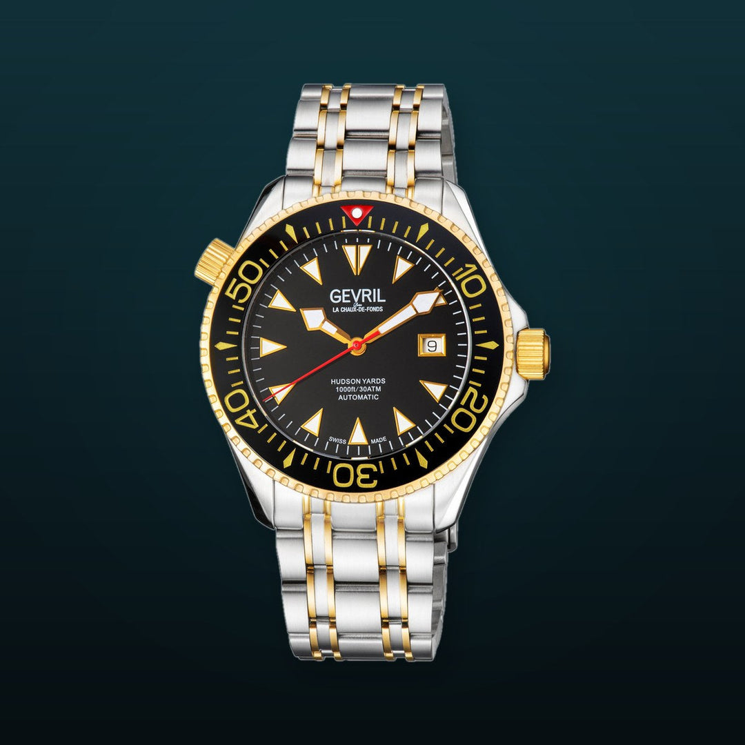 Hudson Yards Sellita SW200 Automatic Swiss Made Watch ceramic bezel helium valve | Black Dial