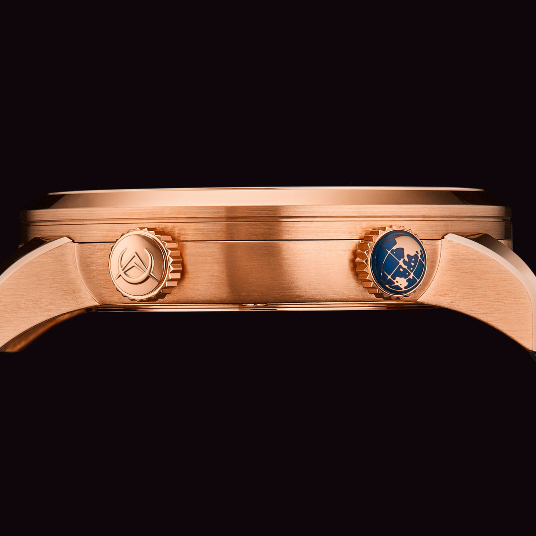A171B-02 Rose Gold/Stainless Steel | Black / White Fill Dial