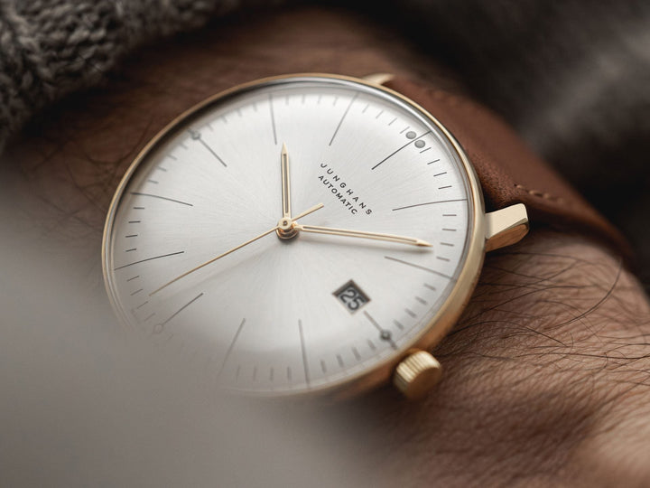 Max Bill Automatic Silver Dial / Brown Leather Strap Silver Dial
