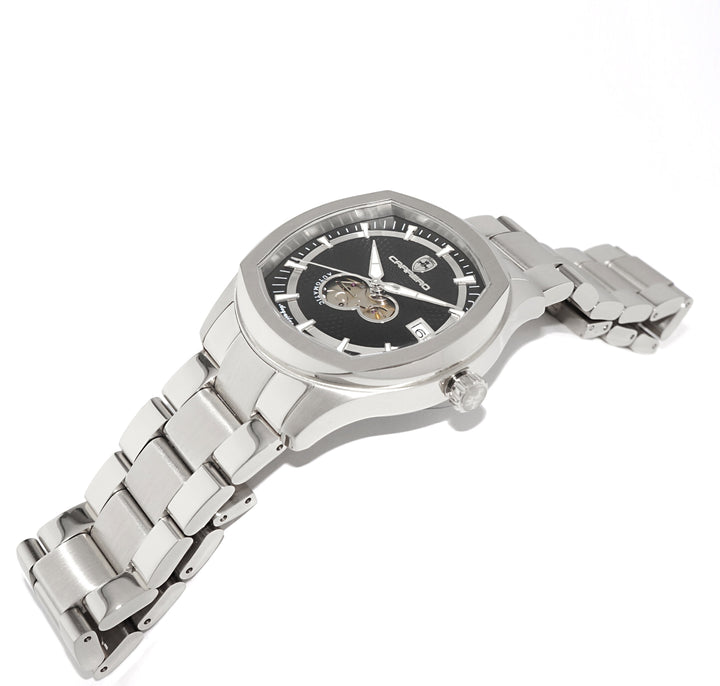 AEQUILUX SILVER TONE/BLACK | Black Dial