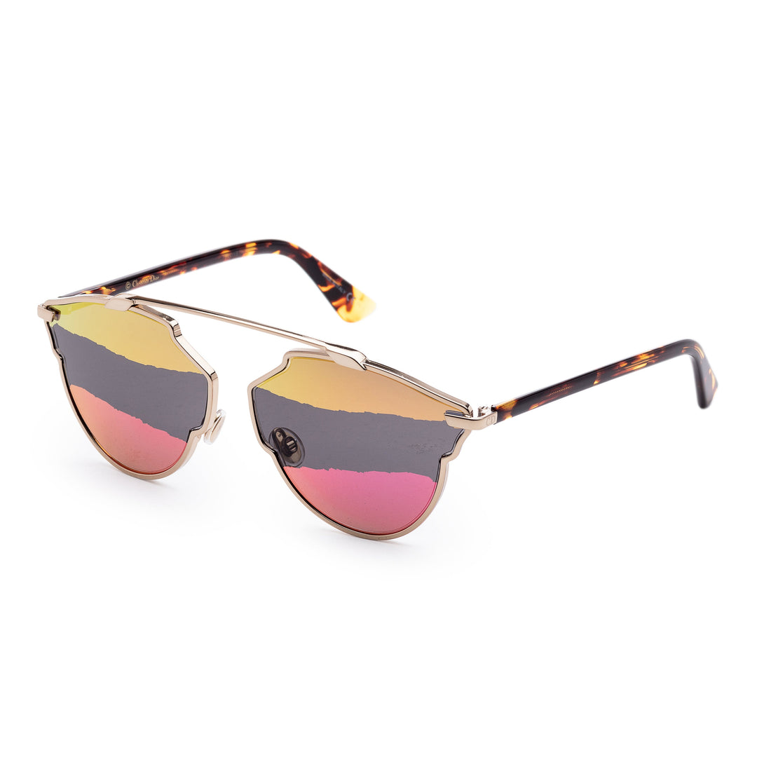 So Real Gold Frame, Pink Lens |  Dial