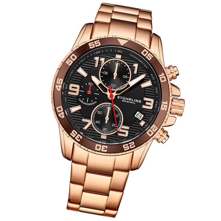 Monaco Rose Gold/Stainless Steel | Black Dial