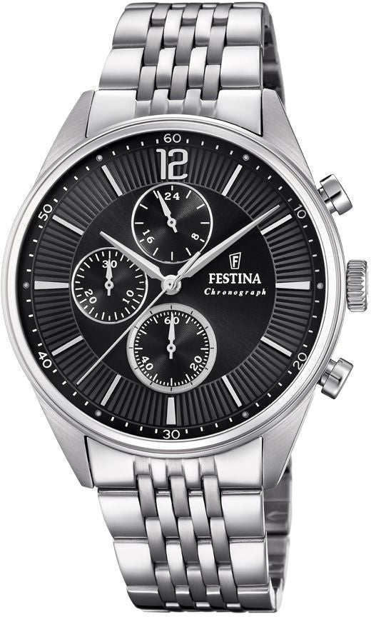 Chrono Sport Black / Stainless Steel Black Dial
