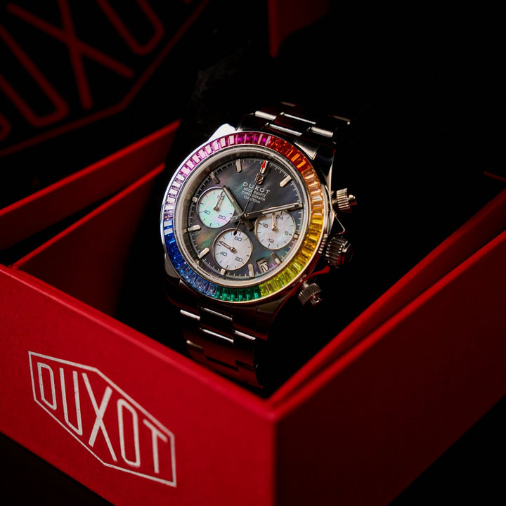 Accelero Rainbow Chronograph Black/Stainless Steel | Black Dial