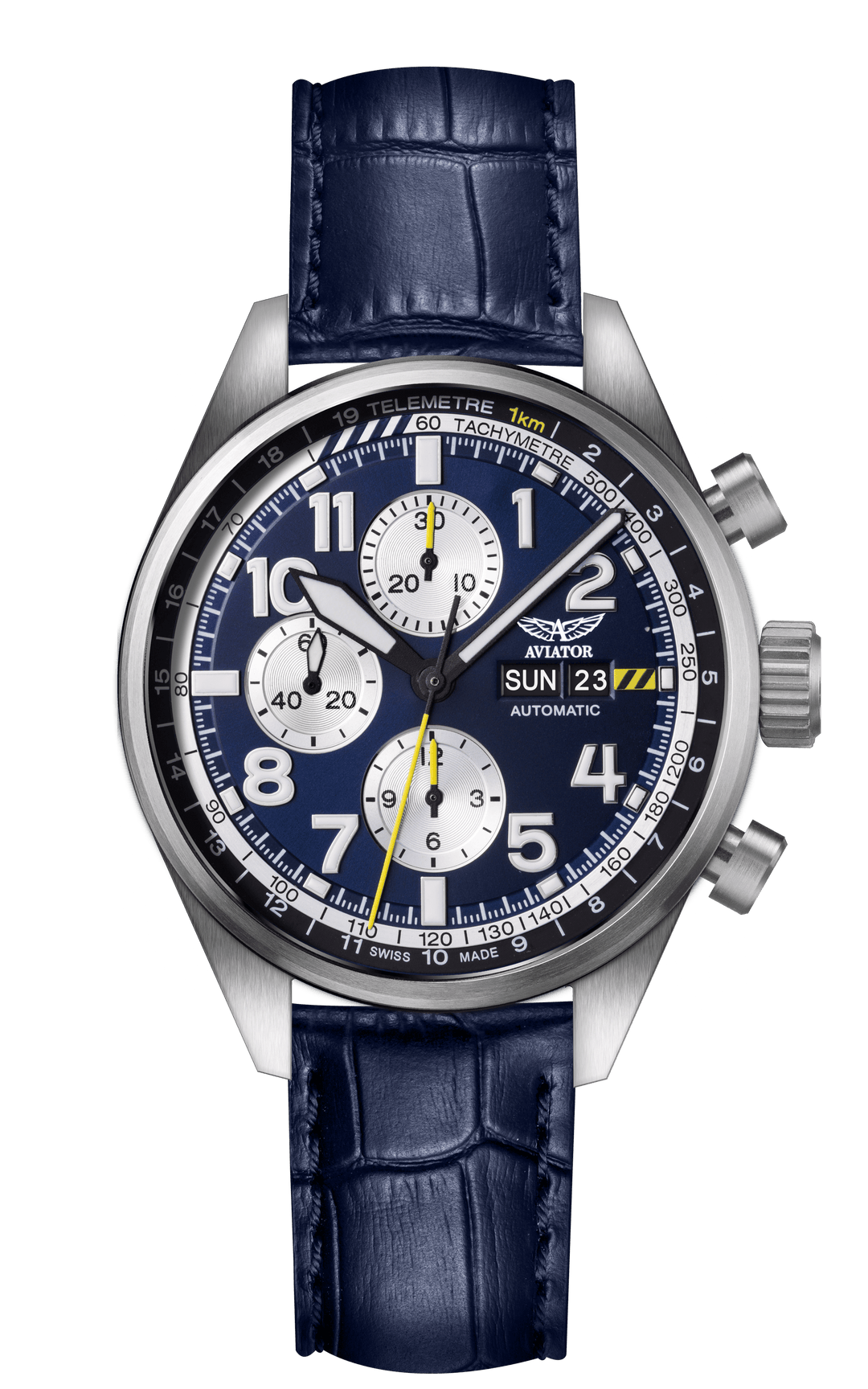 Aviator Airacobra Chronograph Automatic Men's Watch | Blue Dial