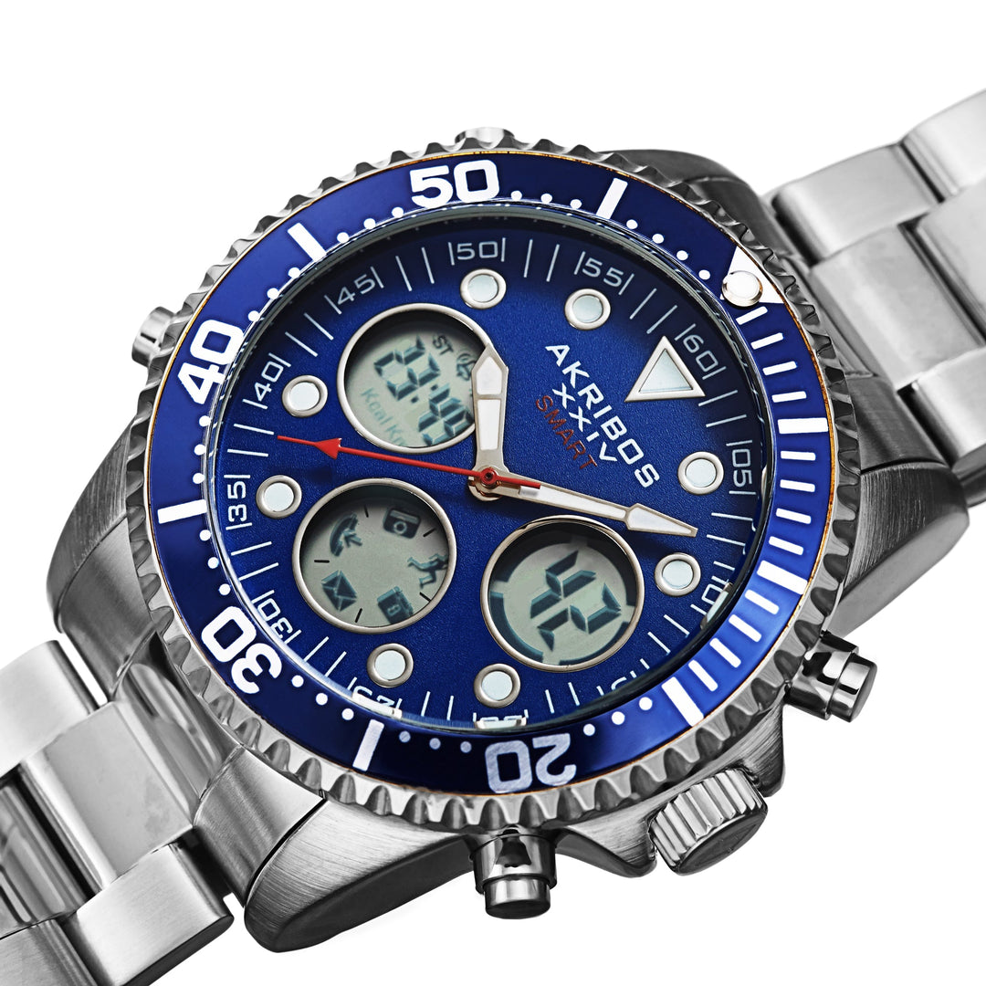 AK1094SSBU-Sport Silver/Stainless Steel | Blue Dial