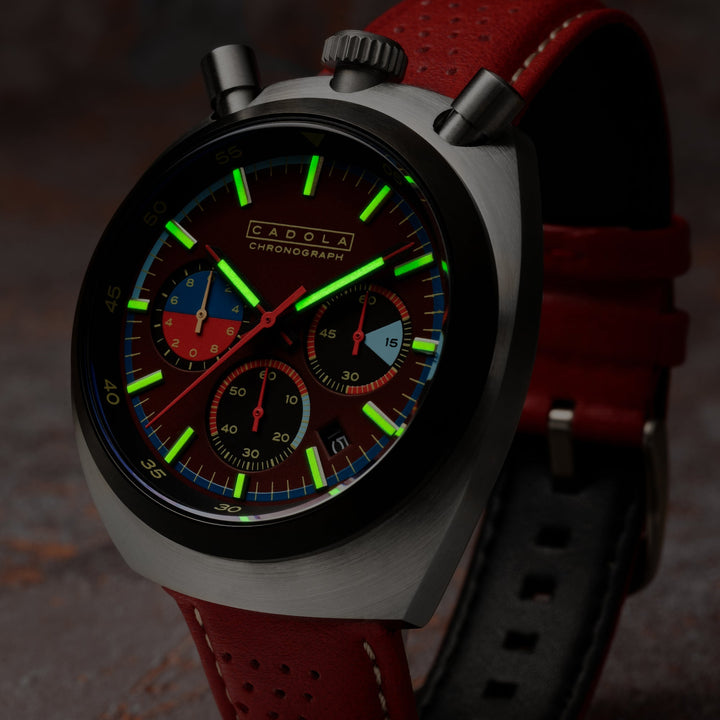 Testa Di Toro Chronograph Red / Leather | Red Dial