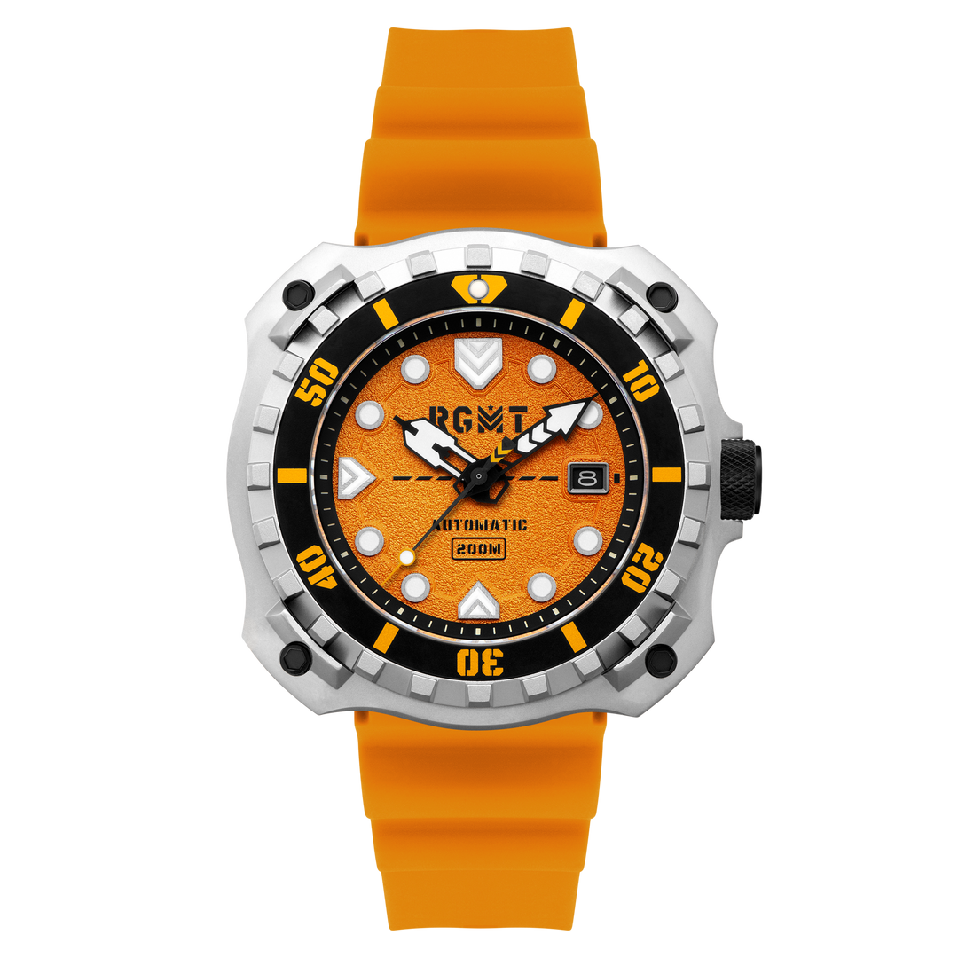 Minesweep Automatic Blue  / Silicone | Yellow Dial