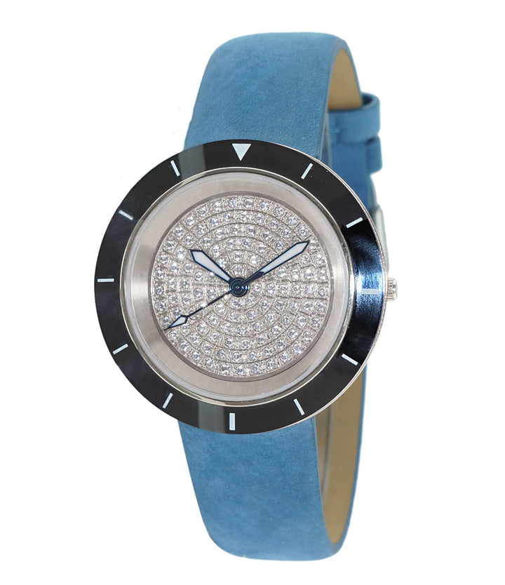 TOULON BLACK-SILVER / BLUE | Silver tone Dial