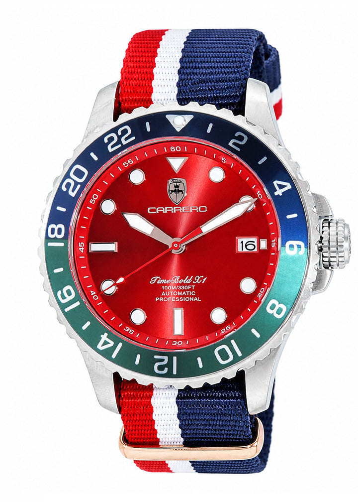 TIME BOLD- X4 RED/BLUE_GREEN -MULTI-COLOR Red Dial