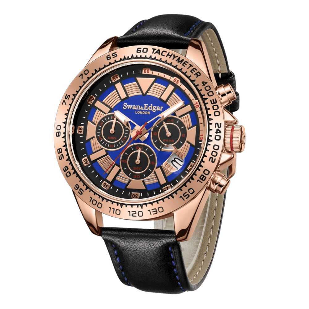 Speed Tracker Mecha Quartz Blue/Leather Blue Dial