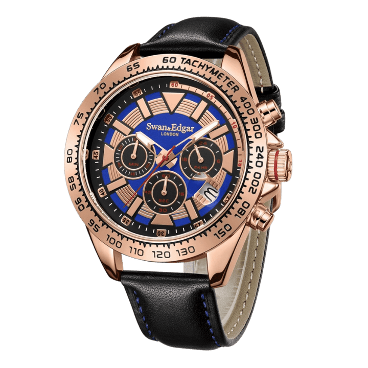 Speed Tracker Mecha Quartz Blue/Leather Blue Dial