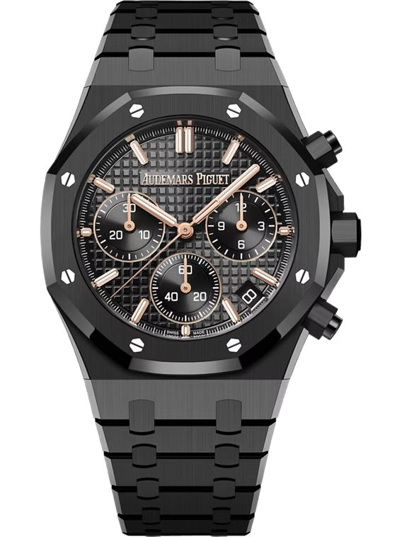 Audemars Piguet ROYAL OAK 41MM BLACK DIAL BLACK CERAMIC CHRONOGRAPH "50TH ANNIVERSARY" Ref. 26240CE.OO.1225CE.01 MEN'S WATCH