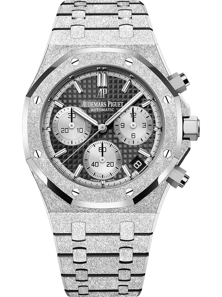 Audemars Piguet ROYAL OAK  41MM BLACK DIAL FROSTED 18K WHITE GOLD CHRONOGRAPH Ref. 26239BC.GG.1224BC.02 MENS WATCH