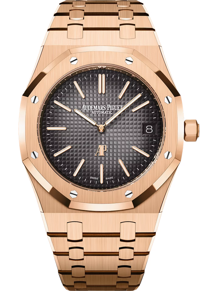 Audemars Piguet ROYAL OAK 39MM GREY DIAL 18K PINK GOLD JUMBO EXTRA-THIN Ref. 16202OR.OO.1240OR.02 MENS WATCH