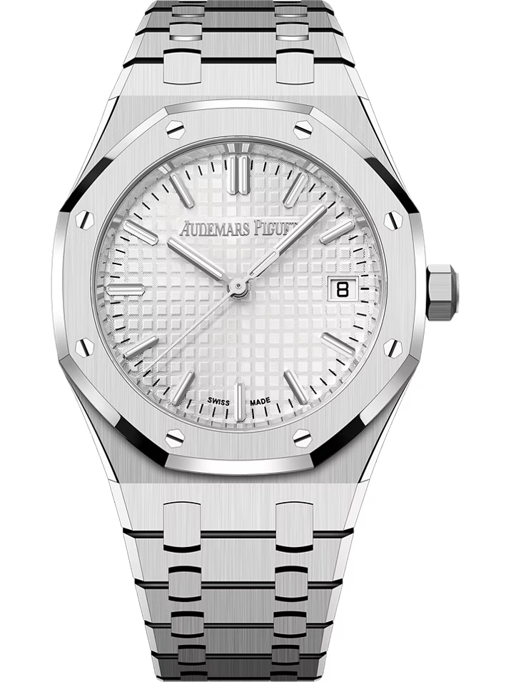 Audemars Piguet ROYAL OAK 34MM SILVER TONED DIAL STAINLESS STEEL 77450ST.OO.1361ST.02 LADIES WATCH