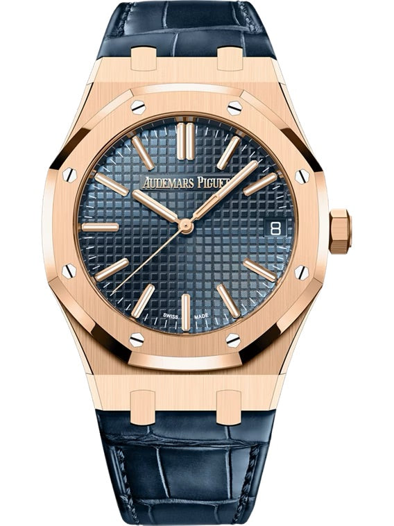 Audemars Piguet ROYAL OAK 41MM BLUE DIAL 18K PINK GOLD  15510OR.OO.D315CR.02 MENS WATCH