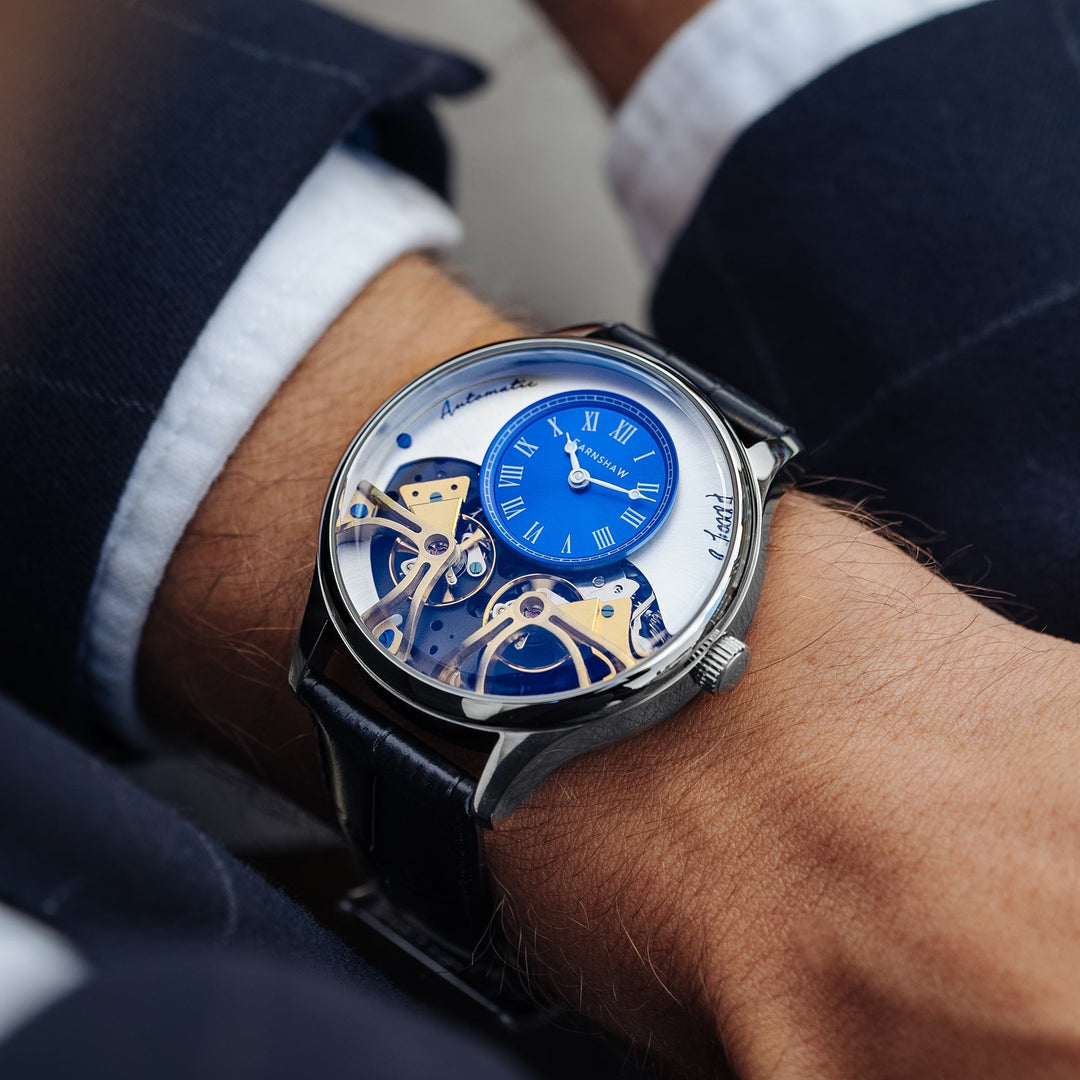 Scientists Faraday Mechanical Automatic White / Genuine Leather | White Dial