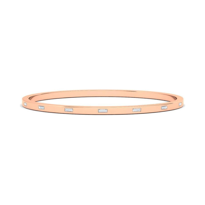 Sideways Baguette Diamond Distance Bangle