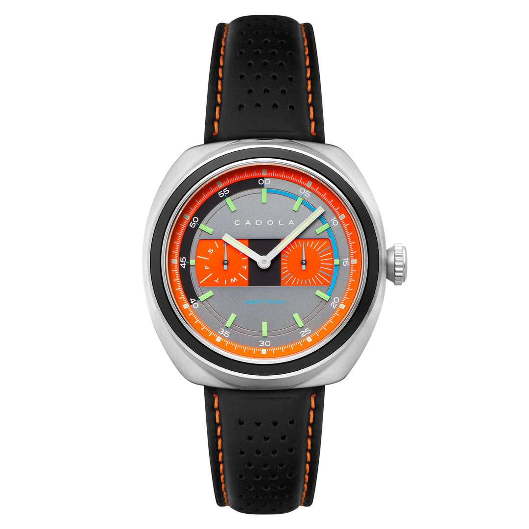 Giulia Calendar Grey / Black Leather | Grey Dial