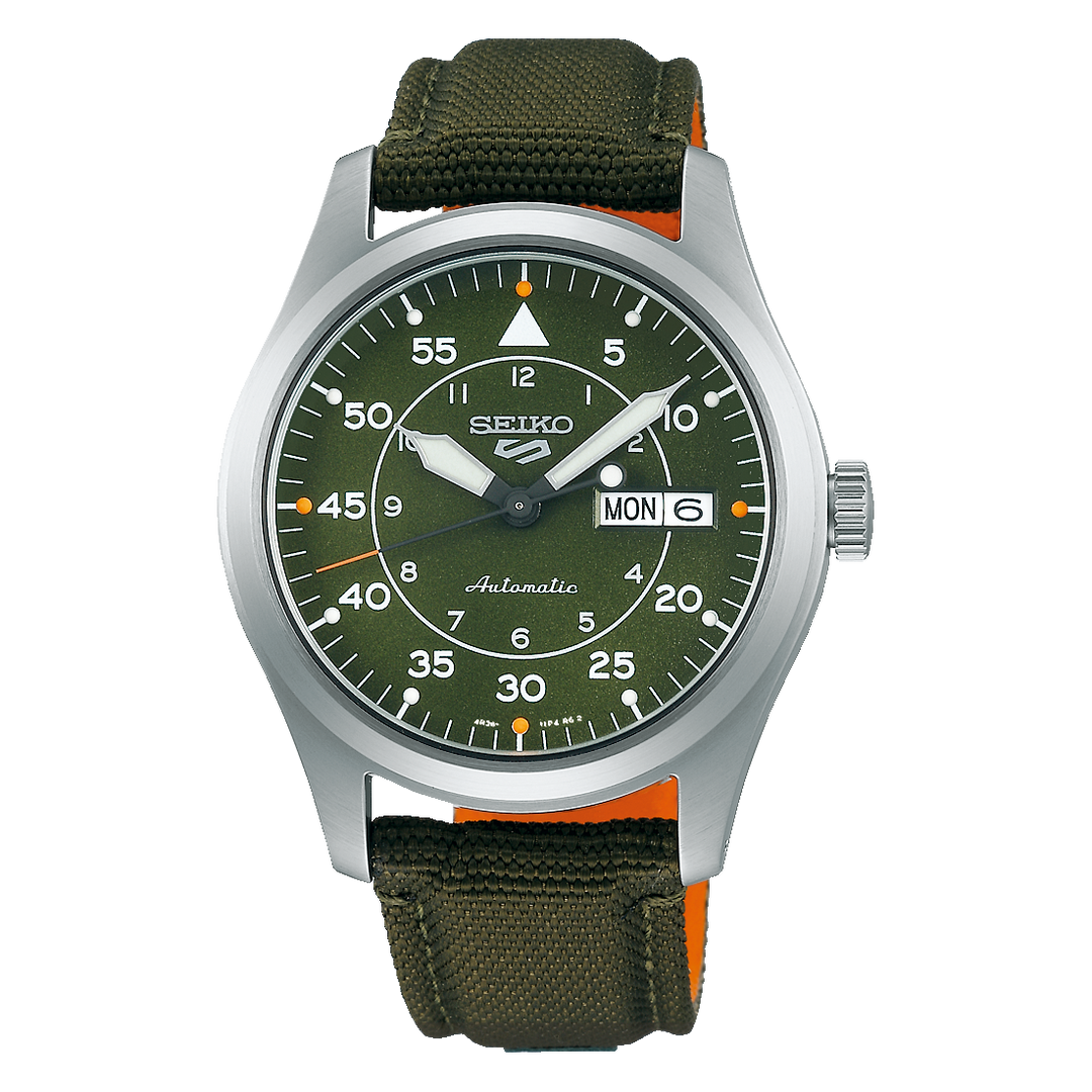 5 Sports Field Series Green Dial Green Nylon Strap 39.4mm Green Dial