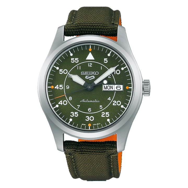 5 Sports Field Series Green Dial Green Nylon Strap 39.4mm Green Dial
