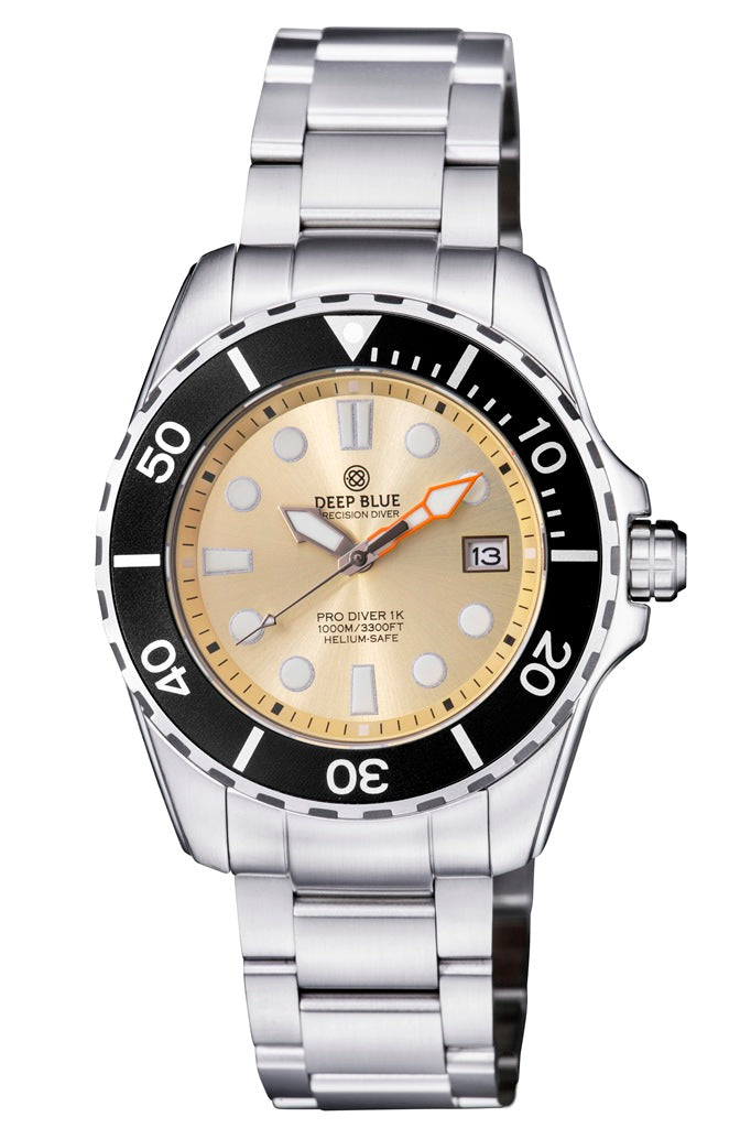 PRO DIVER 1K 1000M AUTOMATIC ALL PURPOSE DIVER STRAP AP DIVER 1000 CHAMPAGNE BRA