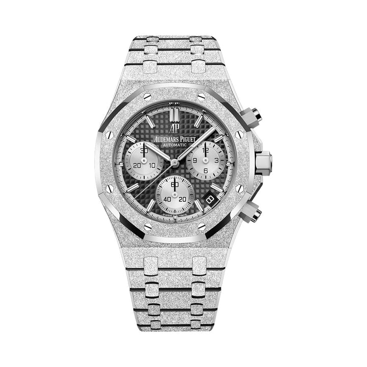 Audemars Piguet ROYAL OAK 41MM BLACK DIAL FROSTED 18K WHITE GOLD CHRONOGRAPH Ref. 26239BC.GG.1224BC.02 MENS WATCH