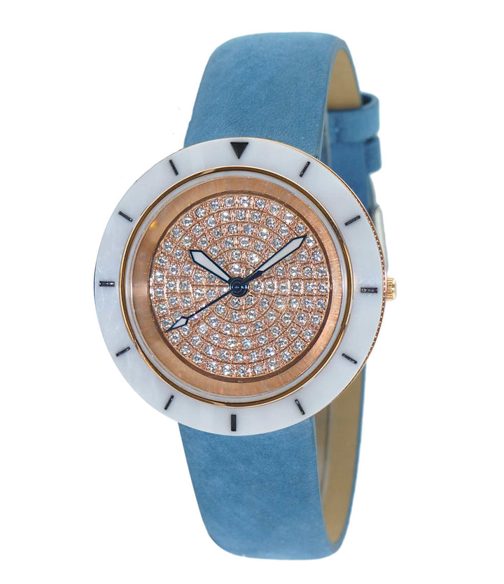 TOULON WHITE-ROSE / BLUE | Silver tone Dial
