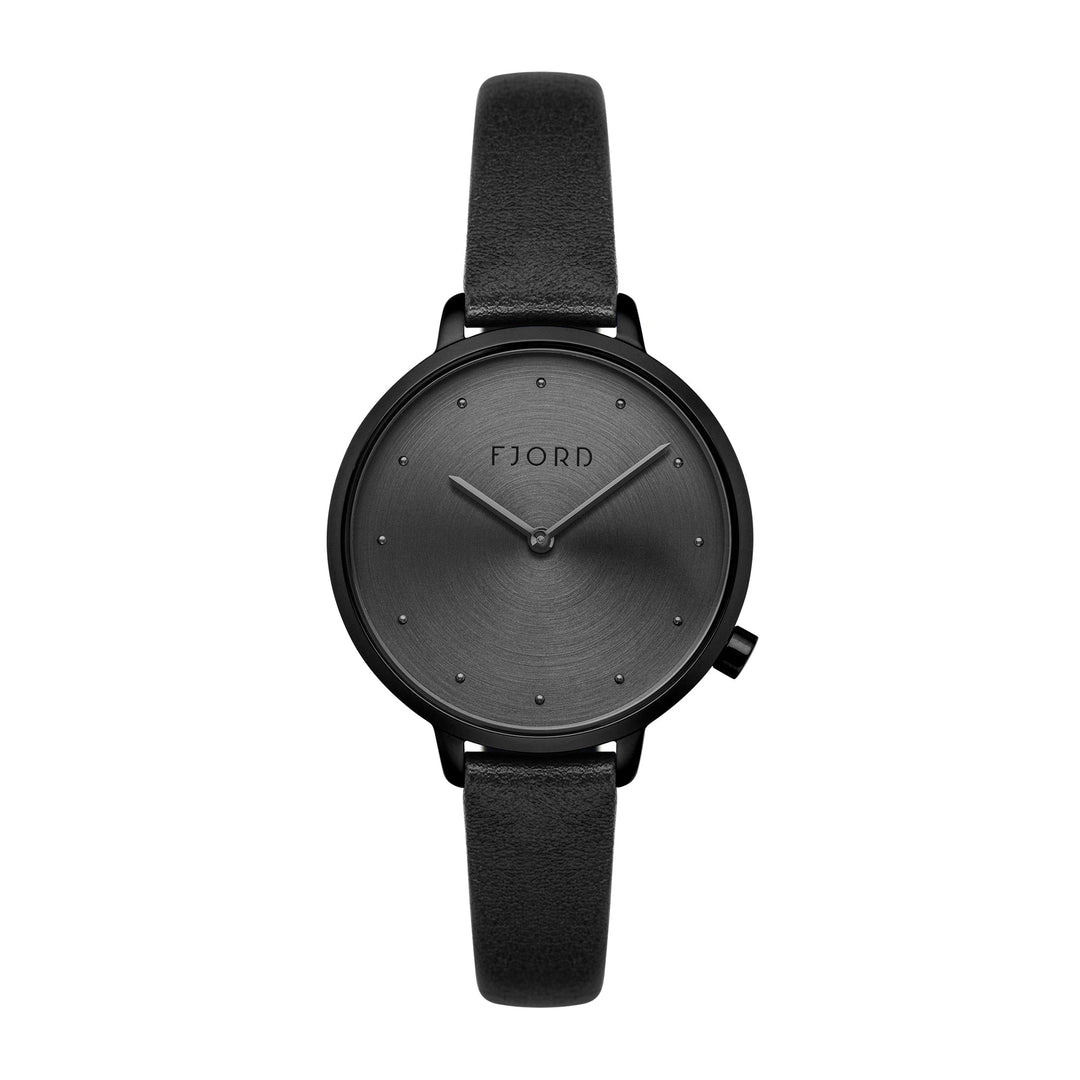 Ripple Black / Leather | Black Dial