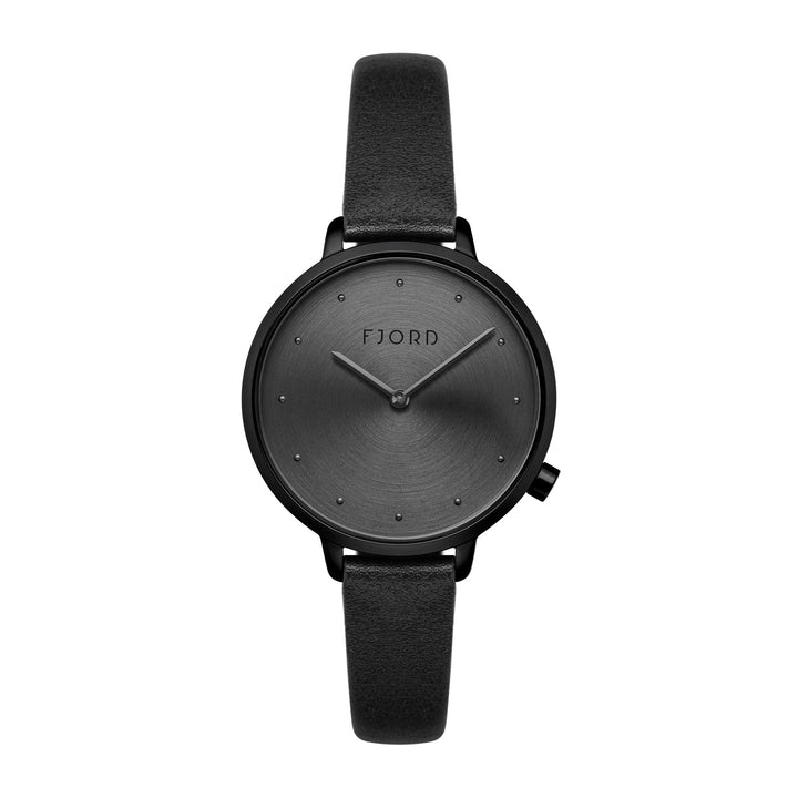 Ripple Black / Leather | Black Dial