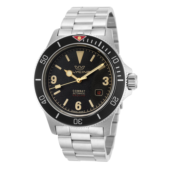 Combat Sub Vintage 42mm / Black / Silver Black Dial