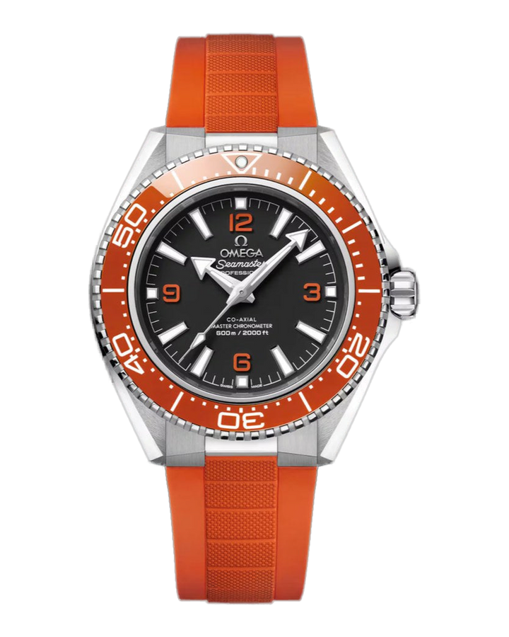 Omega Seamaster Planet Ocean 600M 42mm Black Dial on Orange Rubber