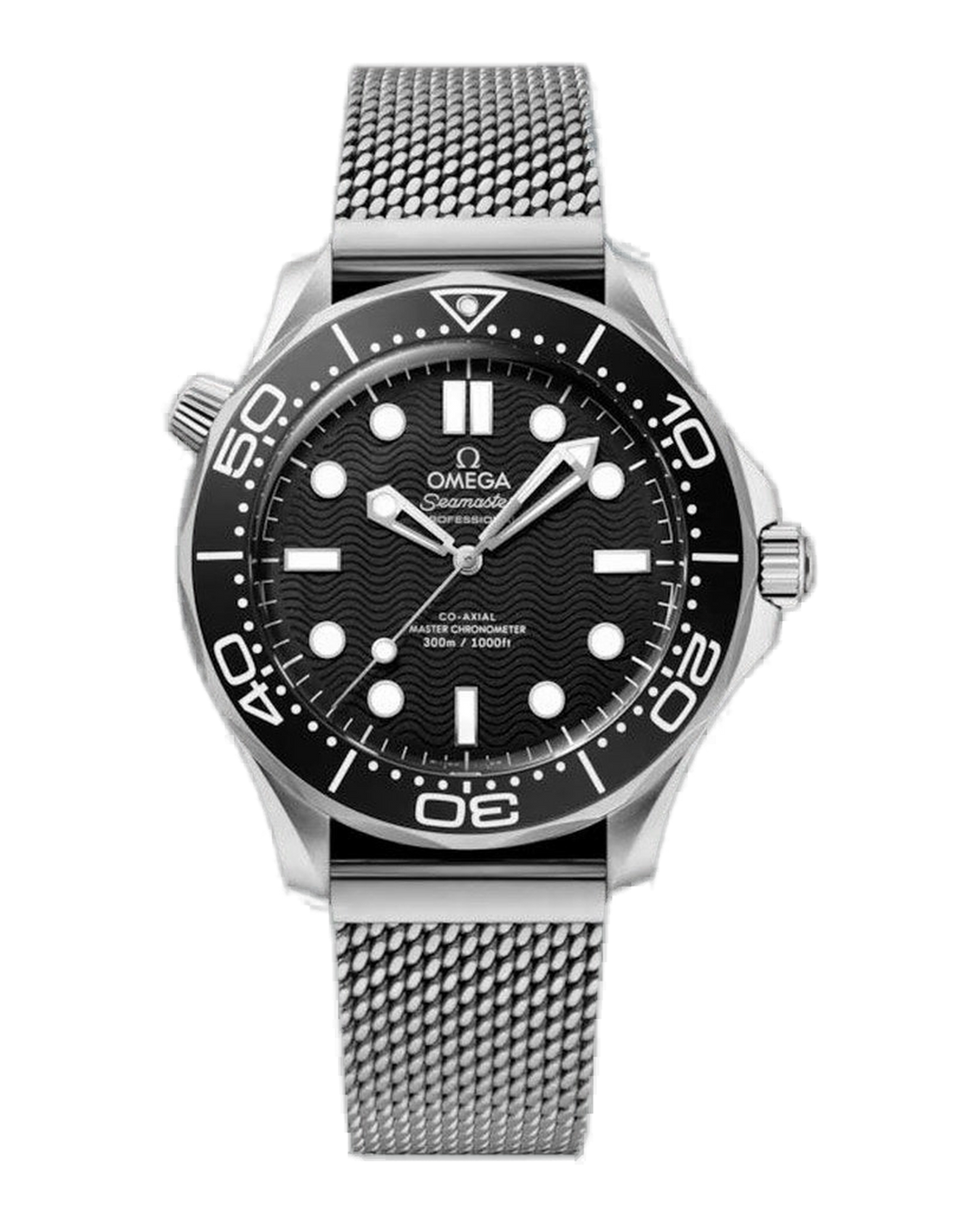 Omega Seamaster Diver 300M 42mm Black Dial on Mesh